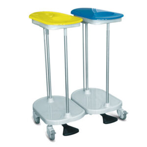 Carro Portabolsa de Lencería con Apertura a Pedal GIMA | 1 Bolsa | Base ABS y Anillo de Nylon Reforzado con Fibra de Vidrio | Ref. GM45904