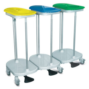 Carro Portabolsa de Lencería con Apertura a Pedal GIMA | 1 Bolsa | Base ABS y Anillo de Nylon Reforzado con Fibra de Vidrio | Ref. GM45904