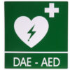 Cartel señalización DAE-AED de aluminio 29×36 cm para desfibriladores · GIMA · Ref. 35326