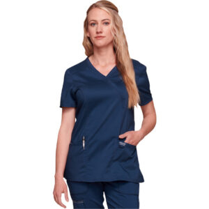 Casaca Sanitaria Cherokee Revolution Falso Cruzado Mujer – Mock Wrap Top, Uniforme de Enfermería