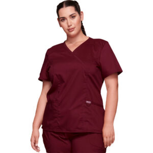 Casaca Sanitaria Cherokee Revolution Falso Cruzado Mujer – Mock Wrap Top, Uniforme de Enfermería