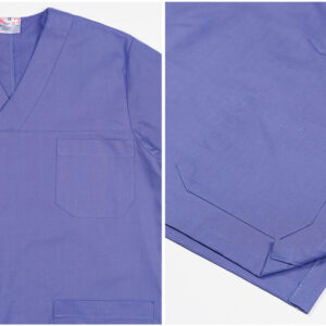 Casaca Sanitaria Unisex GIMA de Algodón 100% con Cuello en Pico – Tallas XS a XXL (Blanco, Verde, Azul Índigo) · Certificación OEKO-TEX® 100