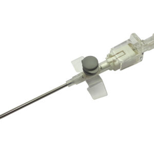 Catéter intravenoso de seguridad Terumo Surshield™ Versatus WP 16G (1,75 x 45 mm) con protector de aguja – Ref. SR+DS1645PD | Gris, estéril – Caja de 50 uds. (SKU GM37571)
