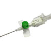 Catéter intravenoso periférico de seguridad Terumo Surshield™ Versatus-WP 18G (1,3 x 32 mm) con aletas y puerto de inyección, color verde – Estéril – Ref. SR+DS1832PD – Caja de 50 uds (SKU GM37573)