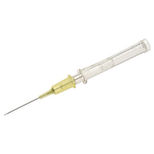 Catéter Intravenoso Periférico Terumo Surflo 24G (0,67 × 19 mm / 3/4") Recto, Amarillo – Ref. SR+OX2419C1 | Caja de 50 uds