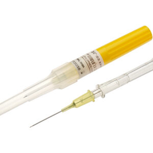 Catéter Intravenoso Periférico Terumo Surflo 24G (0,67 × 19 mm / 3/4") Recto, Amarillo – Ref. SR+OX2419C1 | Caja de 50 uds