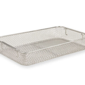 Cesta de alambre de acero inoxidable 405 x 255 mm, h 70 mm para contenedores de instrumental de esterilización – GIMA (Ref. 37307)