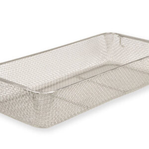 Cesta de alambre de acero inoxidable 540 x 255 mm, altura 100 mm, para contenedores de esterilización – GIMA (Ref. 37313)