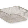 Cesta de alambre de acero inoxidable para contenedor de esterilización – GIMA 255 x 245 mm, altura 100 mm (Ref. 37303)