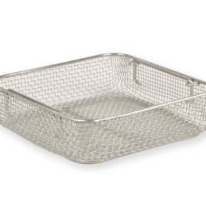 Cesta portainstrumental de acero inoxidable para contenedor de esterilización, 255×245 mm, altura 70 mm – GIMA (Ref. 37302)