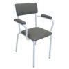 CHAIR - padded seat with armrests - grey