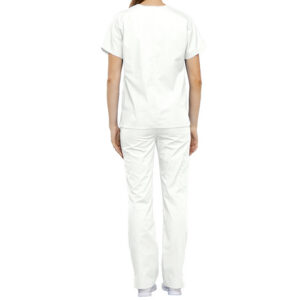 Chaqueta Uniforme Cherokee Originals V-Neck Top Blanco Talla XXS — Escote en pico, manga dolman, mujer