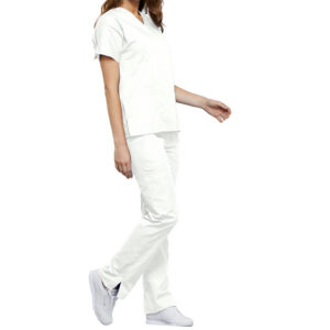 Chaqueta Uniforme Cherokee Originals V-Neck Top Blanco Talla XXS — Escote en pico, manga dolman, mujer