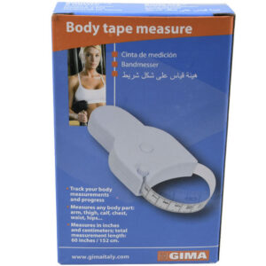 Cinta métrica corporal GIMA Body Tape Measure | Ref. 27343 (GM27343) – Vinilo 60 pulg/152 cm con retracción automática