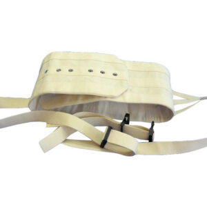Cinturón de Seguridad para Cama de Paciente · GIMA · 100% Algodón · Talla L-XL (80–122 cm) · Movimiento Único con Cerradura Magnética (Ref. GM43185)