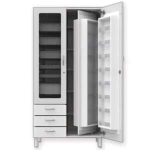 COMBO MEDICINE CABINET - bi-laminated board - white