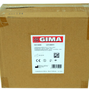 Compresas de gasa de algodón 5x5 cm, 16 capas, no estériles – Caja de 1.000 unidades (10 paquetes de 100) – GIMA (Ref. 35005)