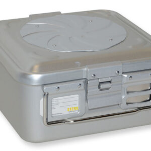 Contenedor de Esterilización Barrier System con Válvula y Fondo No Perforado – Gris (GIMA) | Ref. GM37150–GM37254
