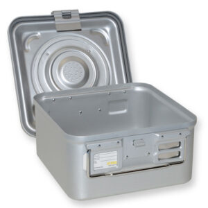 Contenedor de Esterilización Barrier System con Válvula y Fondo No Perforado – Gris (GIMA) | Ref. GM37150–GM37254