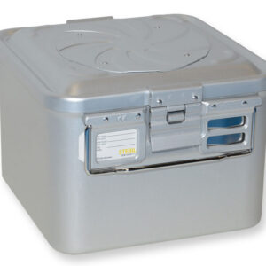 Contenedor de Esterilización Barrier System con Válvula y Fondo No Perforado – Gris (GIMA) | Ref. GM37150–GM37254