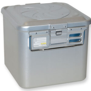 Contenedor de Esterilización Barrier System con Válvula y Fondo No Perforado – Gris (GIMA) | Ref. GM37150–GM37254