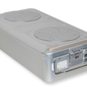 Contenedor de Esterilización Barrier System con Válvula y Fondo No Perforado – Gris (GIMA) | Ref. GM37150–GM37254