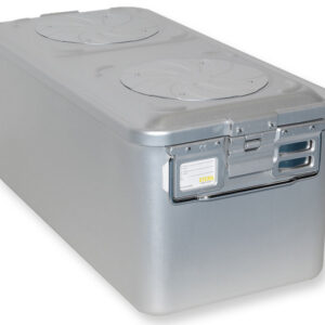 Contenedor de Esterilización Barrier System con Válvula y Fondo No Perforado – Gris (GIMA) | Ref. GM37150–GM37254