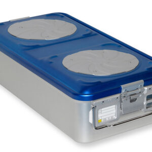 Contenedor de Esterilización Barrier System con Válvula y Fondo Perforado Azul – GIMA (Ref. GM37240)