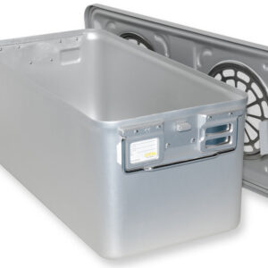 Contenedor de esterilización para instrumental con doble filtro y fondo no perforado – Modelo grande 580 x 280 mm, autoclavable GIMA (Ref. GM37100)