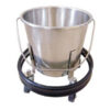 Cubo de Acero Inoxidable con Ruedas (Kick Bucket) de 12 L para Quirófano – Asa Antideslizante y 4 Ruedas Giratorias de Caucho | Marca GIMA, Ref. 37815