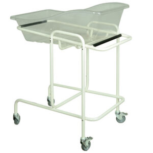 Cuna Neonatal con Carro GIMA 43500 | Plástico Transparente Irrompible, Inclinación Horizontal y Trendelenburg, 4 Ruedas con Freno