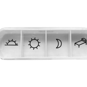DAILY PILL BOX - white/transparent - pouch