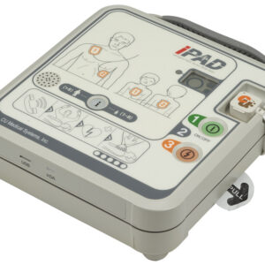 Desfibrilador externo semiautomático iPad CU-SPR de GIMA – DEA/DESA de acceso público, bifásico e-cube con modo adulto/pediátrico e IP66 (Ref. GM35400-F)