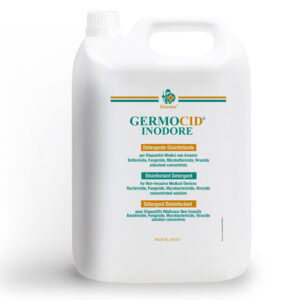 Desinfectante de Superficies GERMOCID INODORE GIMA – Solución Concentrada Detergente-Desinfectante Inodora, Botella 1 l | Producto Sanitario Clase IIa (Ref. GM36664)