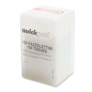 Dispensador QUICKPAD GIMA con 150 Toallitas de Alcohol Isopropílico al 70% para Desinfección de Piel | Ref. 36601