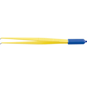 DISPOSABLE STRAIGHT FORCEPS 15 cm with 3 m cable - angled tip 1.0 mm