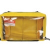 E1 RECTANGULAR POUCH with window and handle - yellow