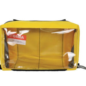 E1 RECTANGULAR POUCH with window and handle - yellow