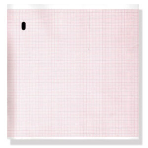 ECG thermal paper 215x280mm x300s pack - orange grid