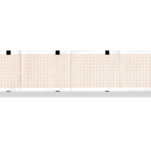ECG thermal paper 63x75mm x400s pack - orange grid