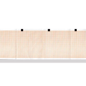 ECG thermal paper 80x70mm x300s pack - orange grid