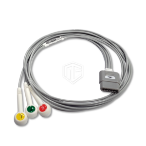 EKG Kabel 3-adrig Druckknopfadapter