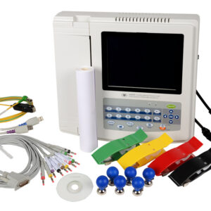 Electrocardiógrafo de 12 canales con monitor 1200G · Pantalla TFT de 8" a color, interpretación automática y memoria de 1.000 estudios · GIMA · Ref. 33224