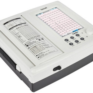 Electrocardiógrafo GIMA Cardio 7 · ECG de 12 canales con pantalla táctil 7" (800×480), interpretación automática Minnesota y VFC · Ref. 33352