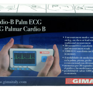 Electrocardiógrafo portátil CARDIO-B PALM ECG GIMA (Ref. 33261) · 4 modos de medición · Memoria de 1.200 ECG · USB 2.0