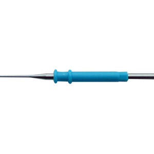 Electrodo de aguja para electrocirugía monopolar estéril y monouso, vástago Ø 2,4 mm, aguja Ø 0,65 mm y longitud 7 cm — GIMA Ref. 30670 · Caja de 24 uds.