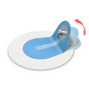 Electrodos de ECG desechables Ambu BlueSensor L – Gel húmedo microporoso para monitorización de larga duración y Holter – Conector snap, 68,2 x 55 mm – Caja de 500 uds. (Ref. GM33203)