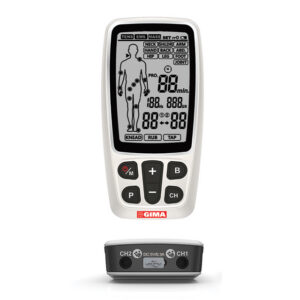 Electroestimulador GIMA-CARE TENS/EMS de 2 canales y 60 programas – Analgesia, electroestimulación muscular y masaje (Ref. GIMA 28405)