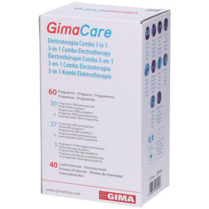Electroestimulador GIMA-CARE TENS/EMS de 2 canales y 60 programas – Analgesia, electroestimulación muscular y masaje (Ref. GIMA 28405)