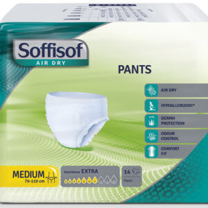 Empapador Tipo Braguita Pull-Up Desechable SOFFISOF Air Dry Pants GIMA – Incontinencia Moderada y Severa, Tallas M-L-XL (Ref. GM36715 a GM36719)